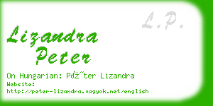 lizandra peter business card